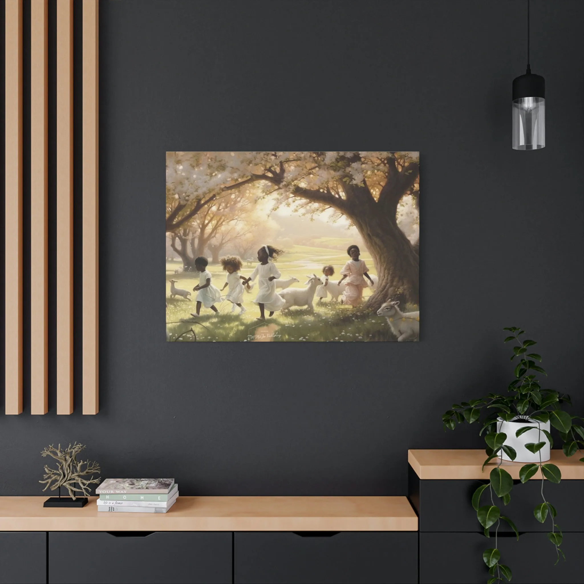 In The Valley African American Art oil painting inspired Matte Canvas, Stretched, 1.25"