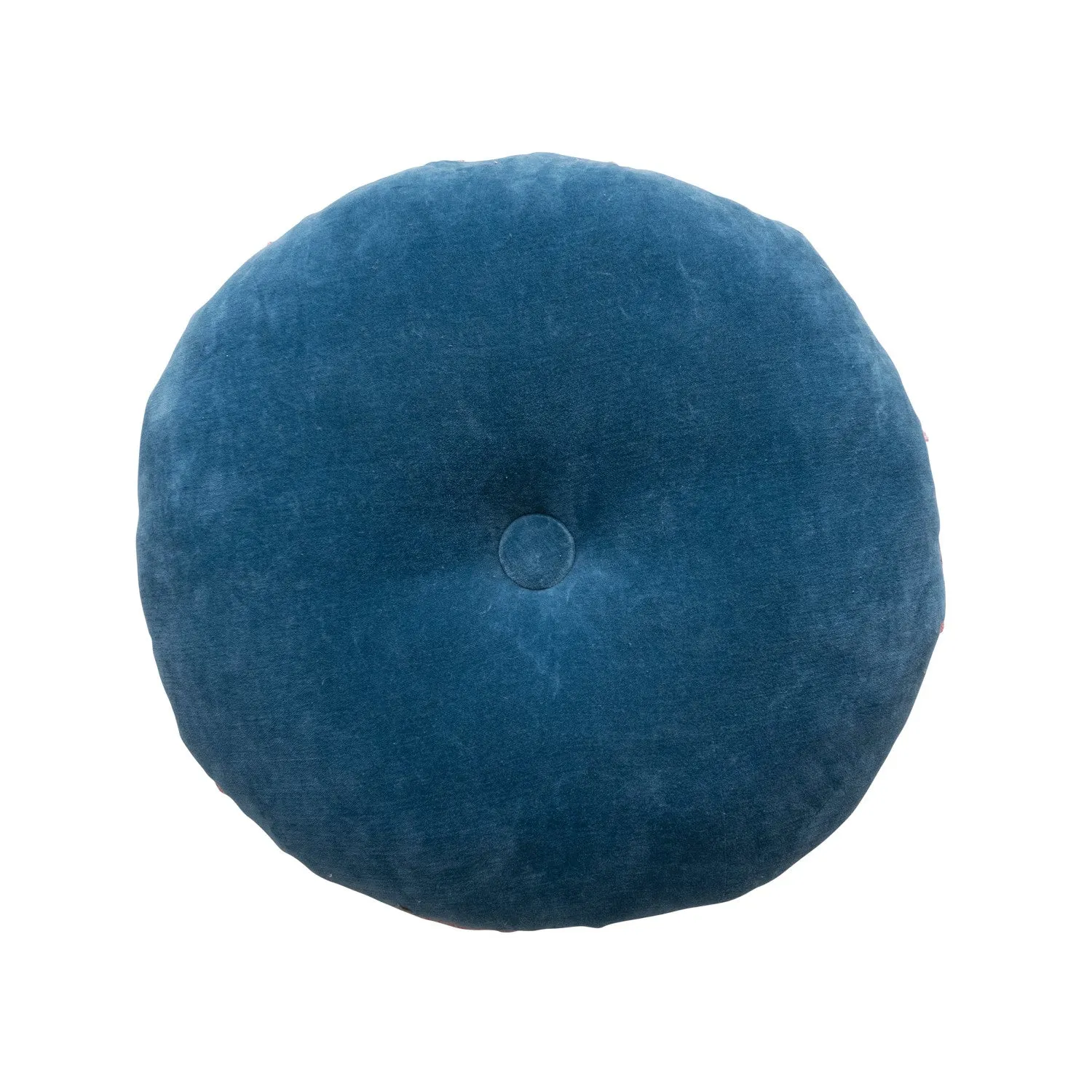 Indigo Waves Velvet Pillow