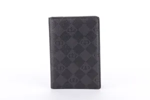 Isaratti Grey & Black Leather Passport Holder