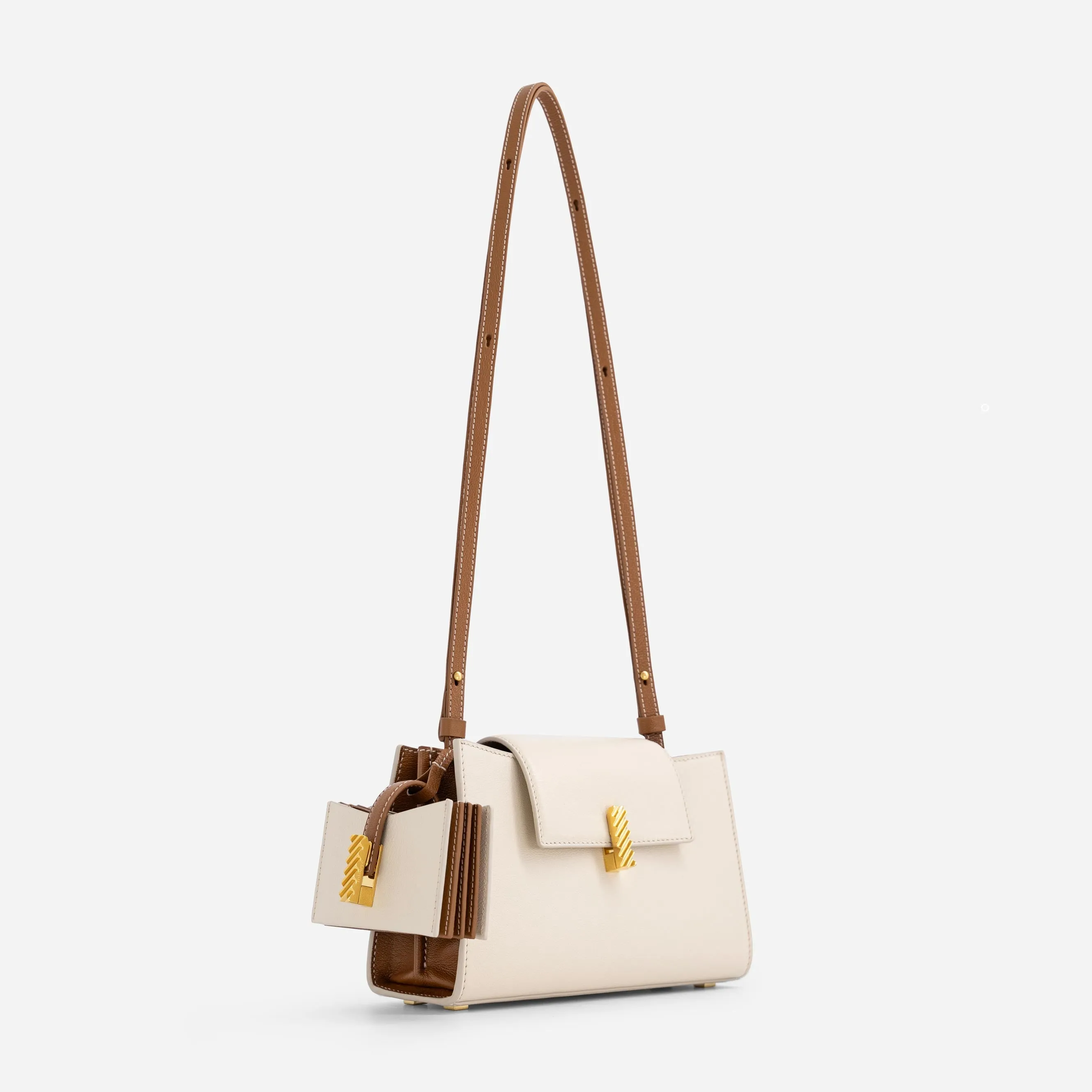 Isla Cardholder - Chèvre Light Cream