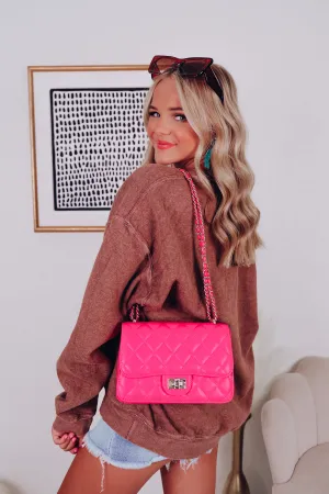 It's Perfect Quilted Crossbody Purse - Pink