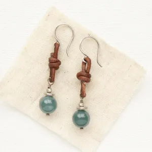 Jade Leather Earrings