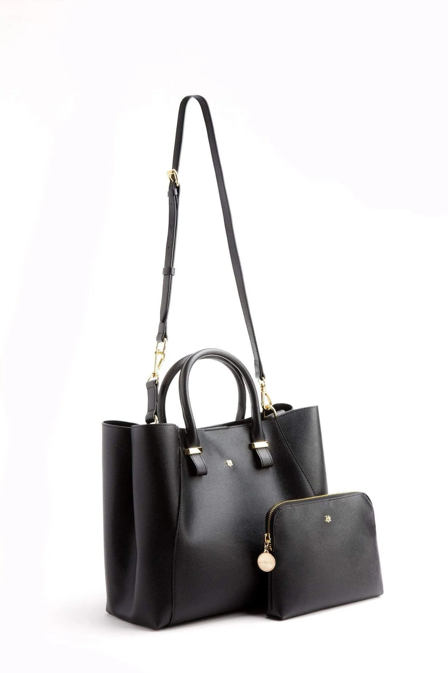 Jane Vegan Leather Handbag | Black