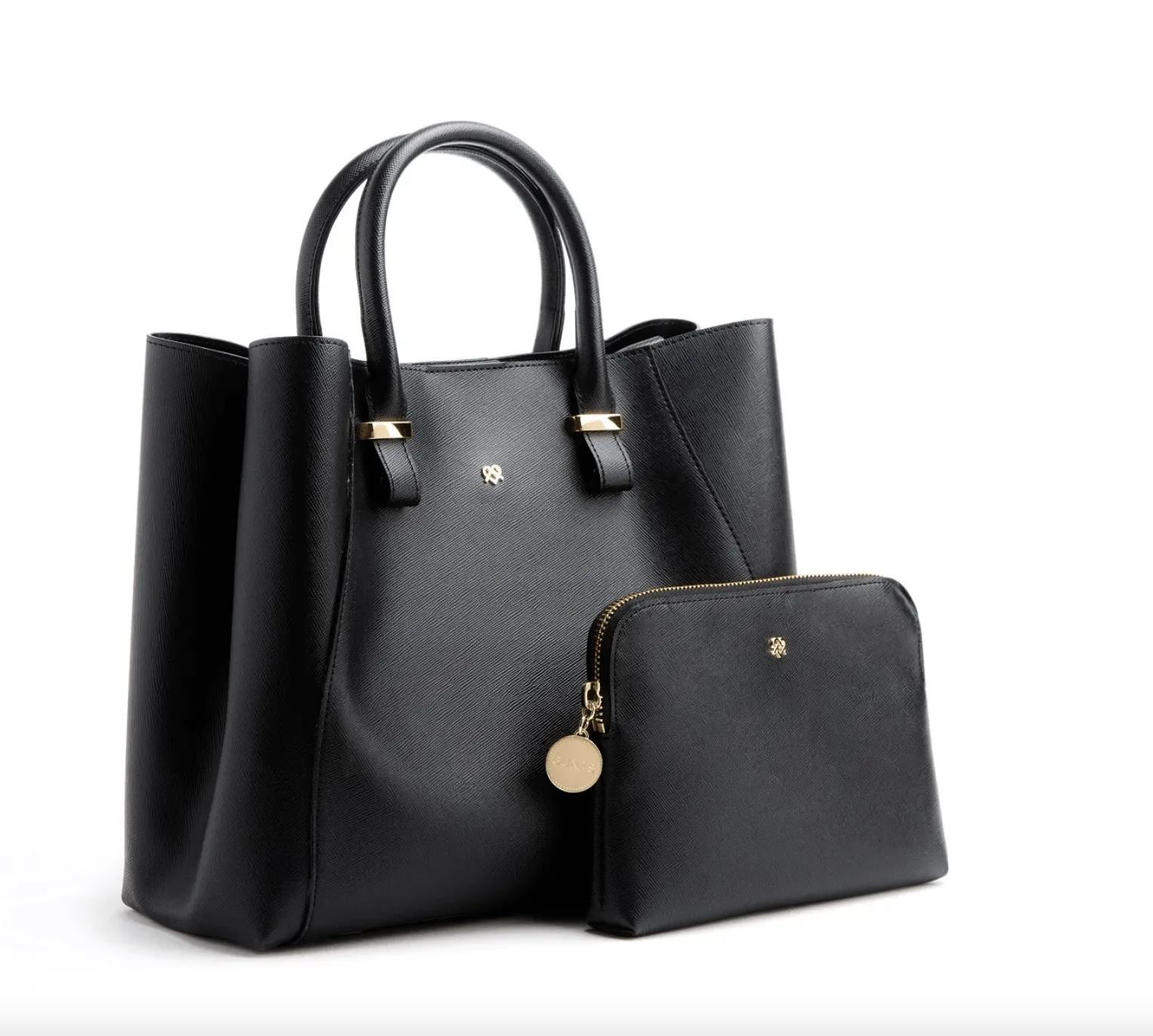 Jane Vegan Leather Handbag | Black