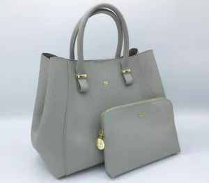Jane Vegan Leather Handbag | Grey
