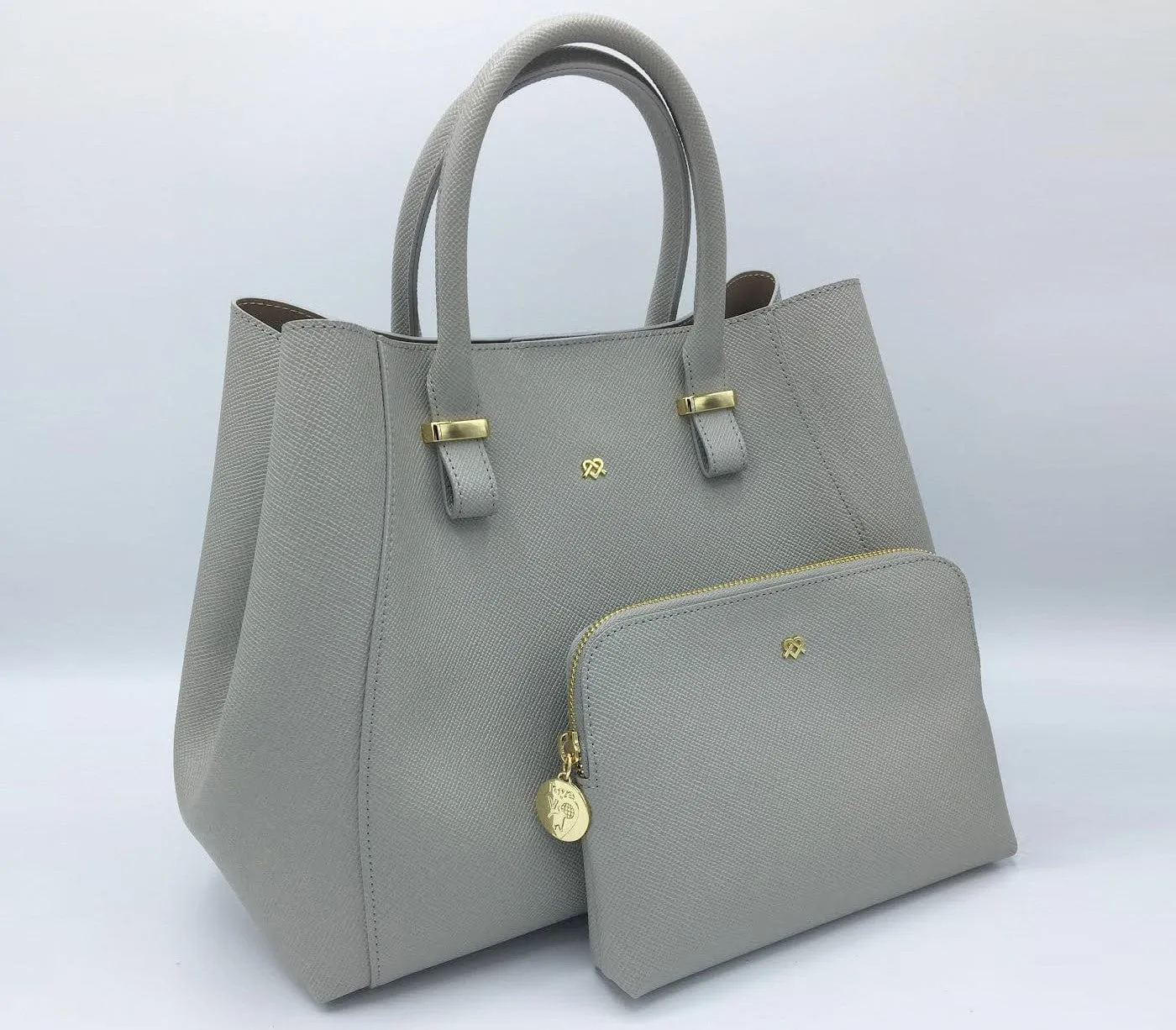 Jane Vegan Leather Handbag | Grey