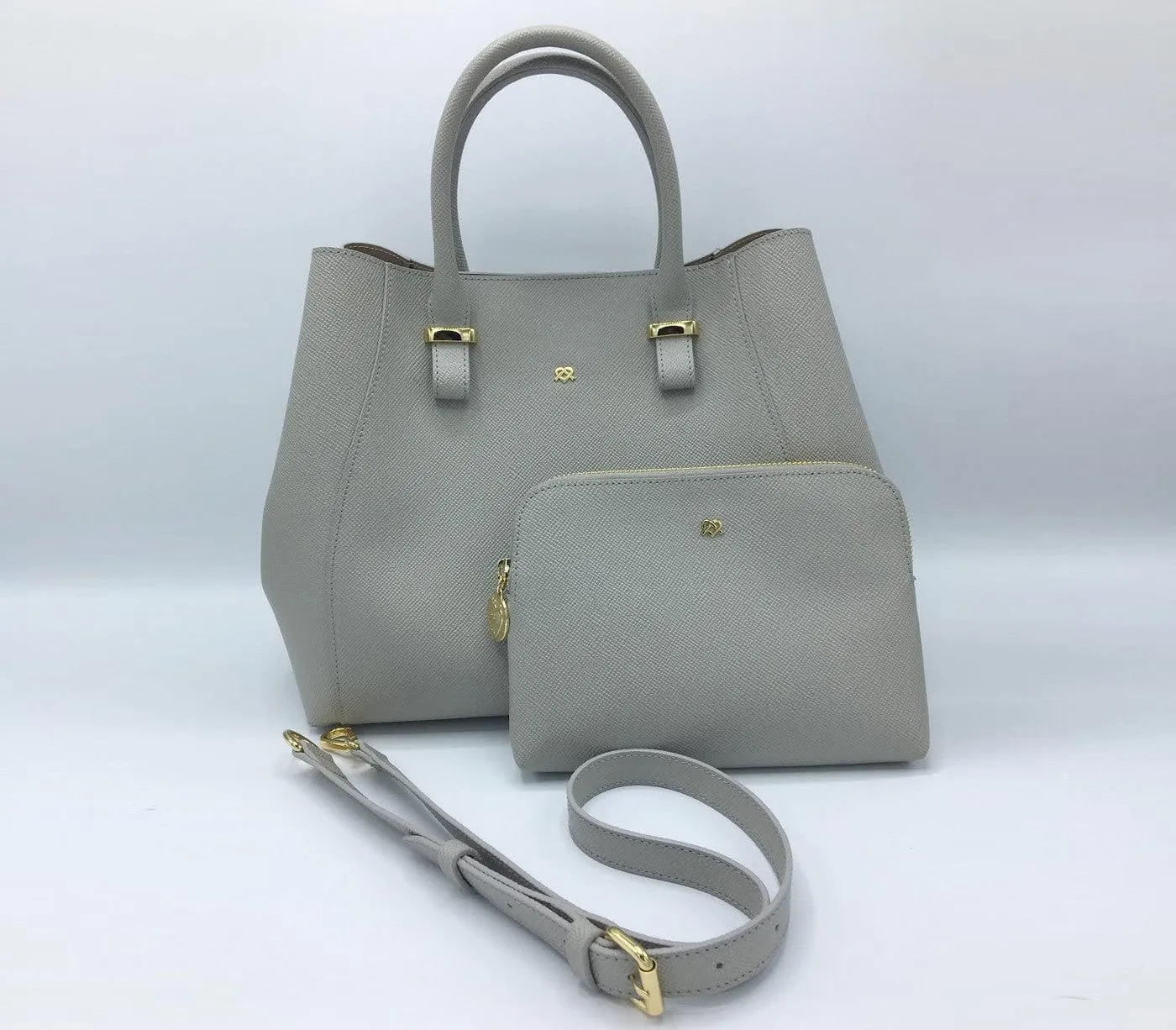 Jane Vegan Leather Handbag | Grey
