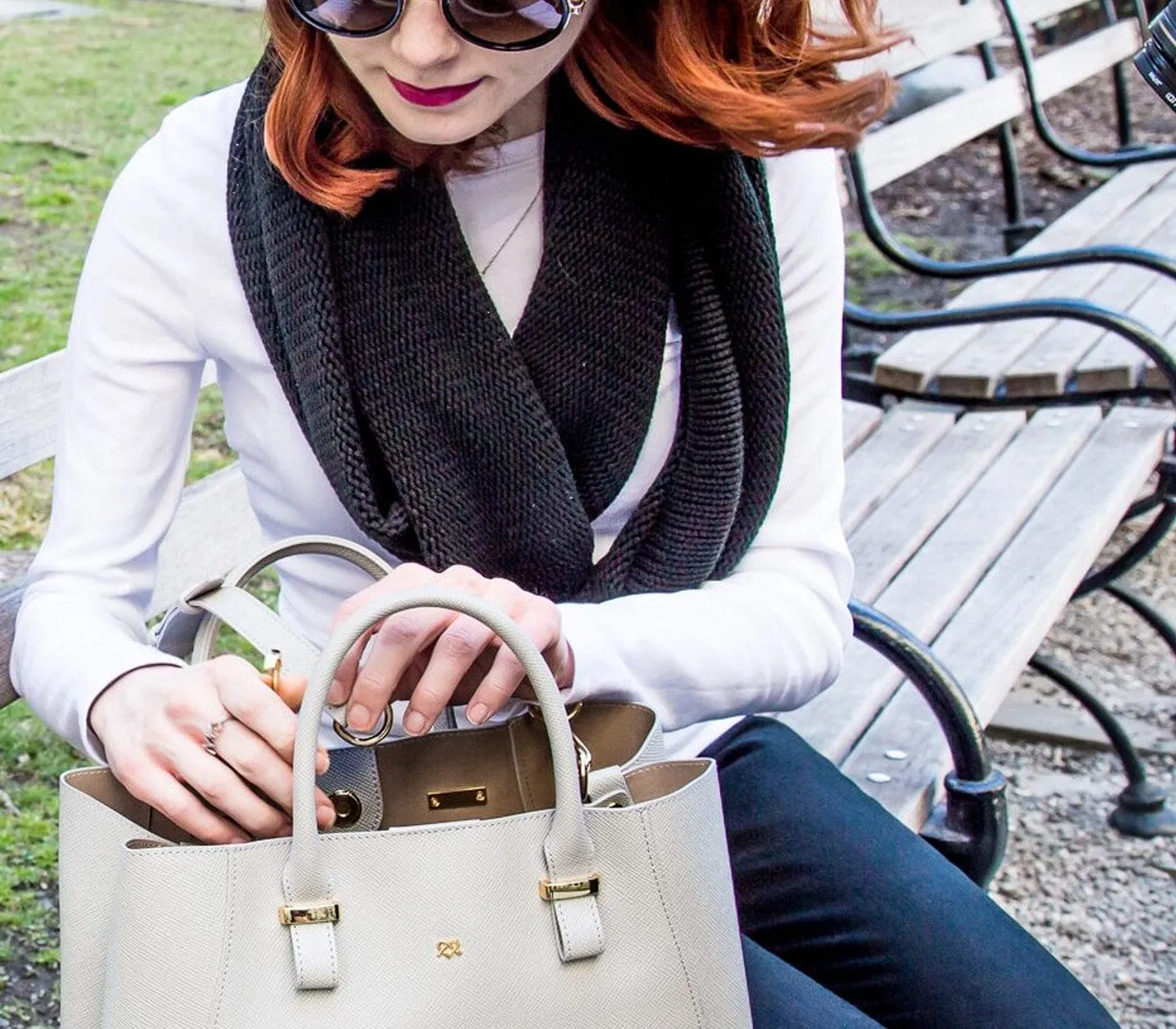Jane Vegan Leather Handbag | Grey