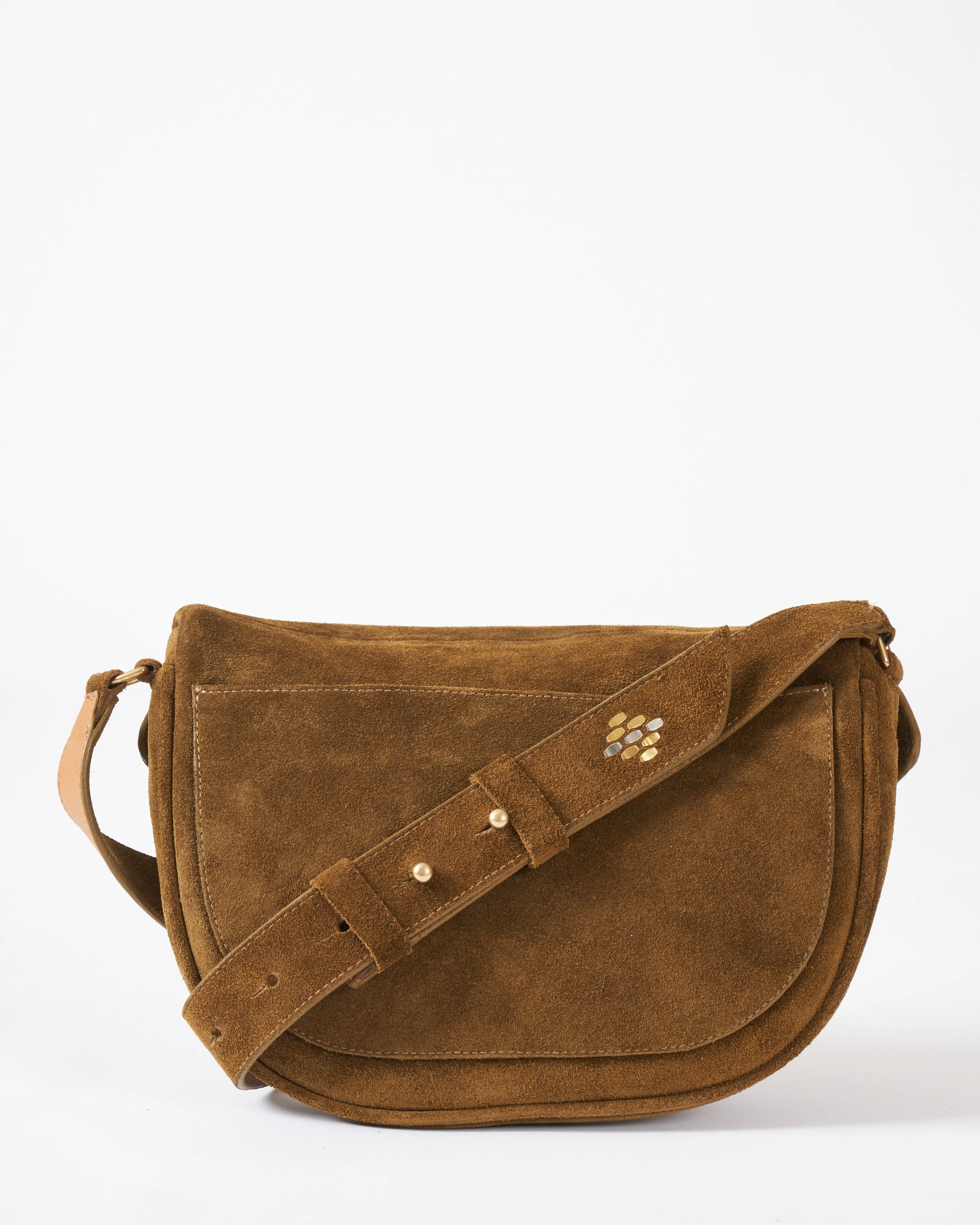 jem crossbody - moss suede