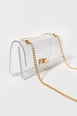 Jessica Clear Crossbody Bag With Chain Strap