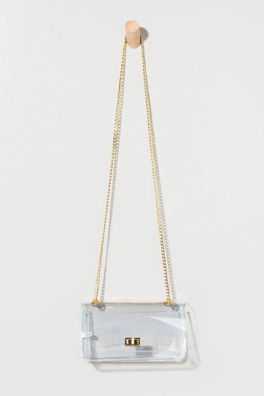 Jessica Clear Crossbody Bag With Chain Strap