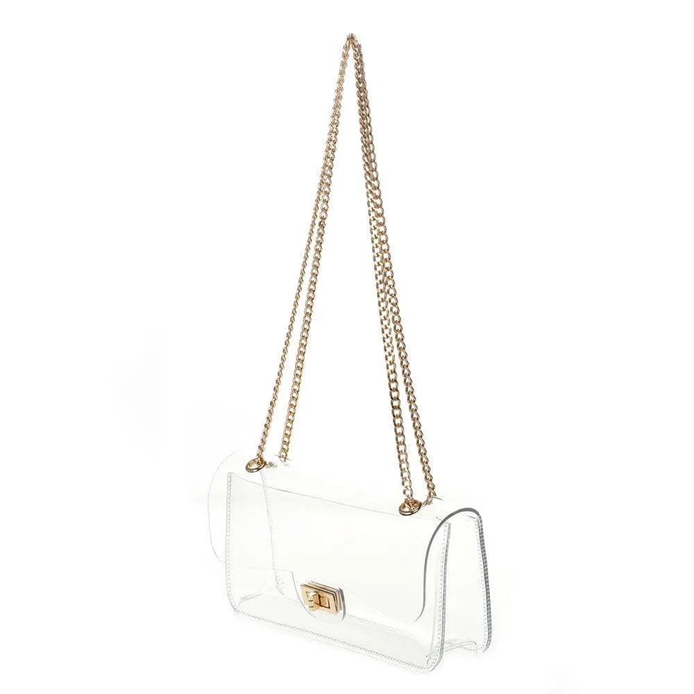 Jessica Clear Crossbody Bag With Chain Strap