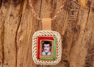 JESUS MALVERDE NARCO SAINT LEATHER NECKLACE PENDANT