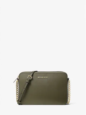 Jet Set Large Saffiano Leather Crossbody Bag