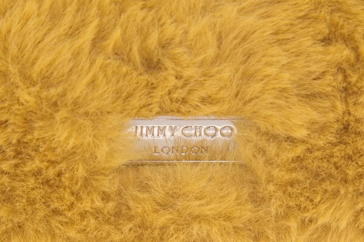 Jimmy Choo MADELINE Yellow Faux Fur Cross-Body