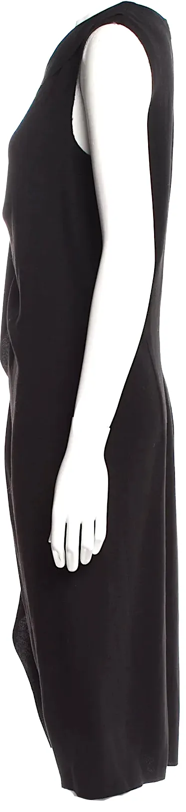 Joseph London. Black Acetate Blend. NEW W/TAGS One-Shoulder Midi Length Dress