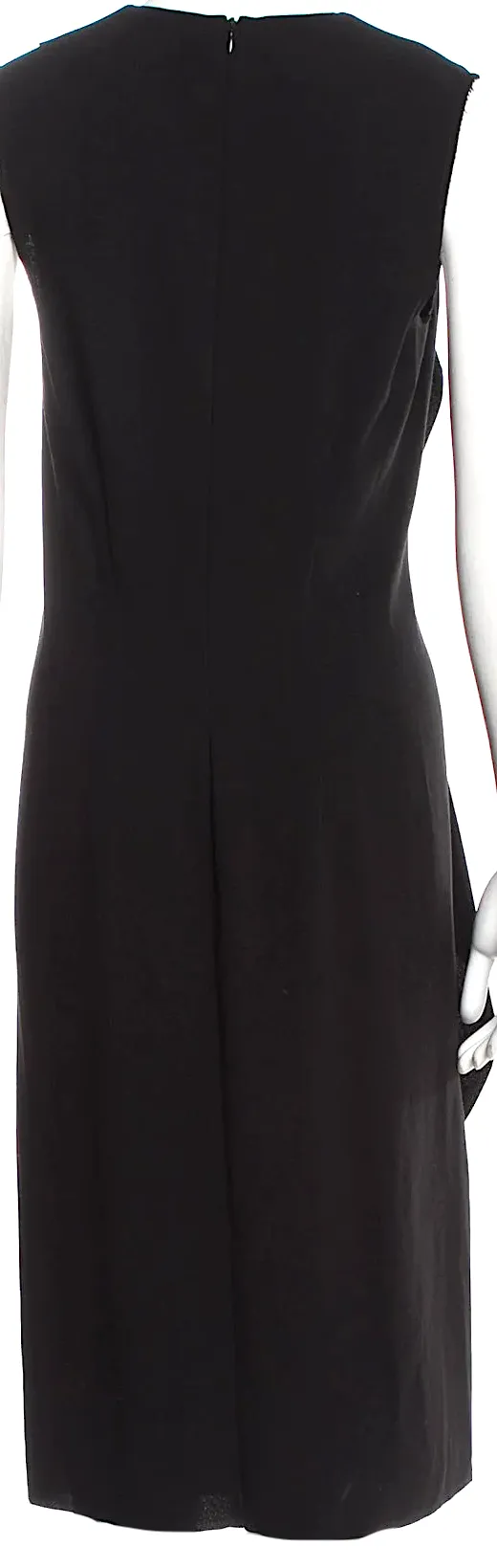 Joseph London. Black Acetate Blend. NEW W/TAGS One-Shoulder Midi Length Dress