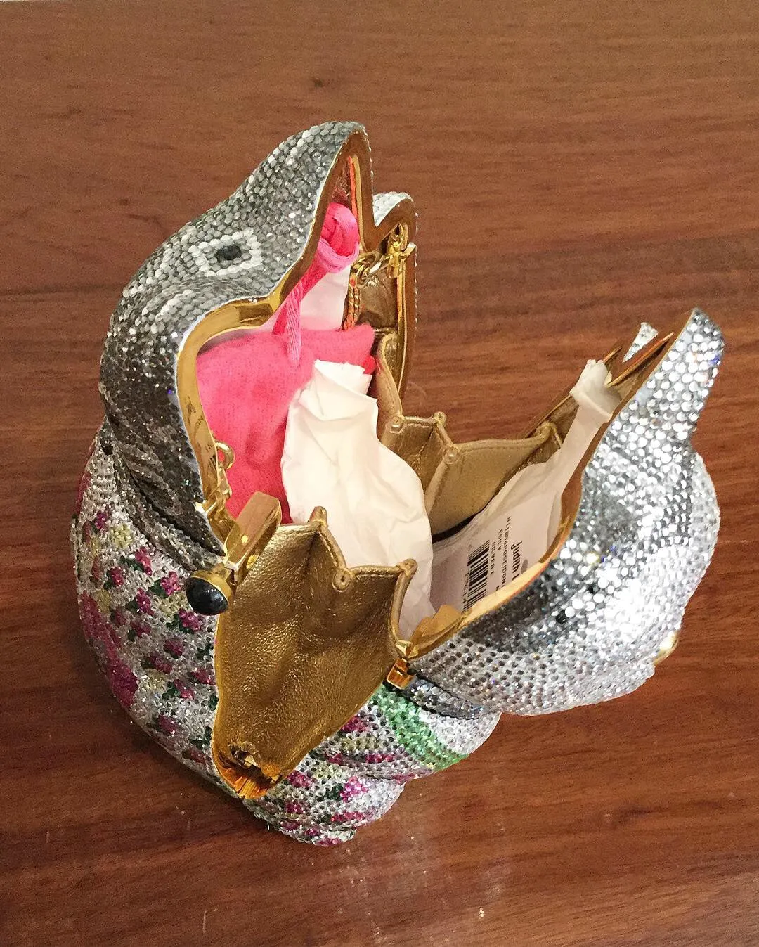 Judith Leiber Minaudiere Maneki Neko Waving Cat Bag Purse in Box