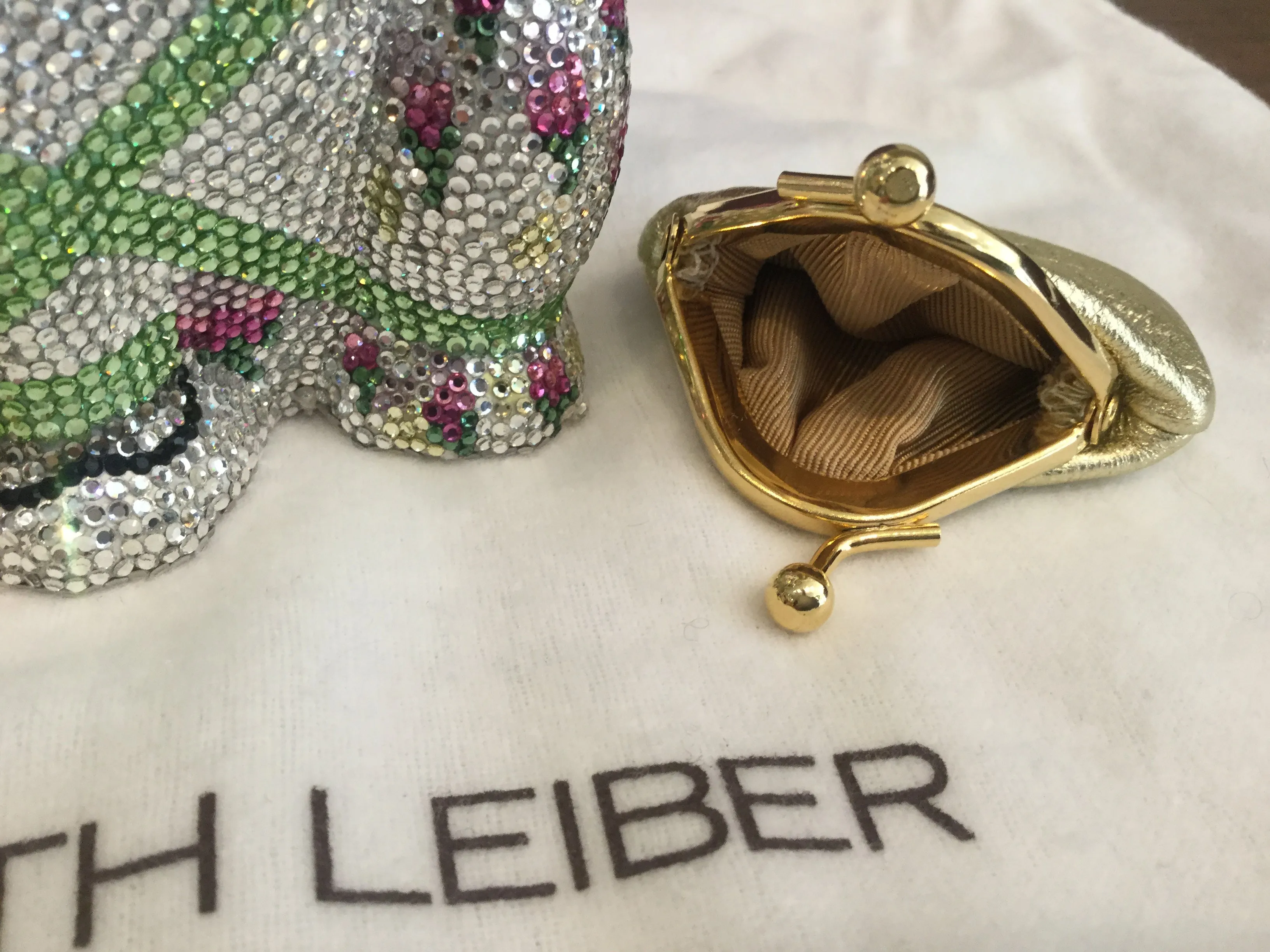 Judith Leiber Minaudiere Maneki Neko Waving Cat Bag Purse in Box
