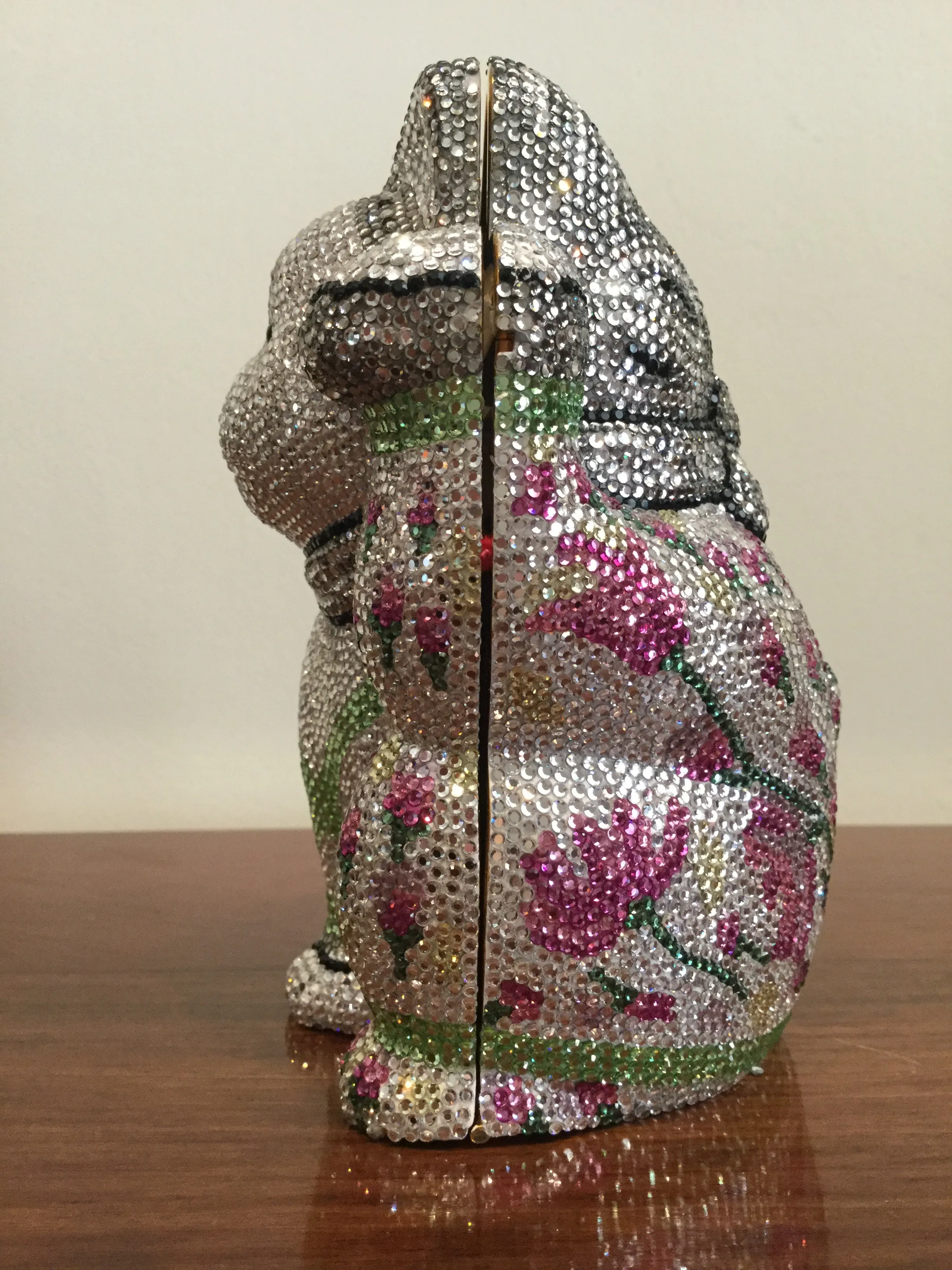Judith Leiber Minaudiere Maneki Neko Waving Cat Bag Purse in Box