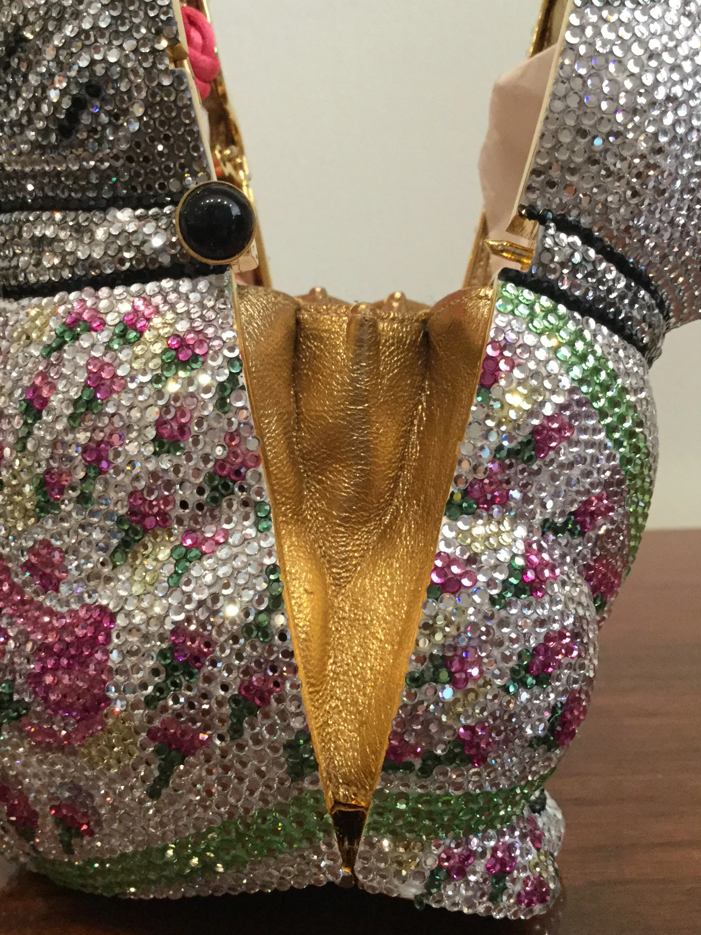 Judith Leiber Minaudiere Maneki Neko Waving Cat Bag Purse in Box