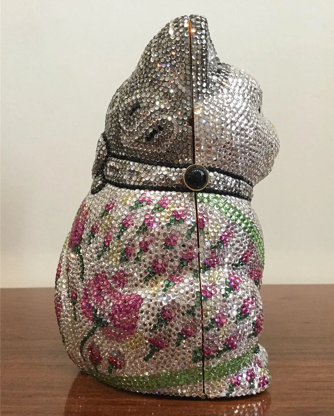 Judith Leiber Minaudiere Maneki Neko Waving Cat Bag Purse in Box