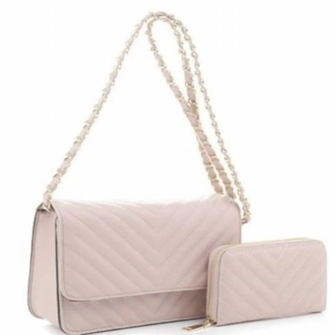 Juliet Trendy Bag Quilted Crossbody Bag Zipper Closure