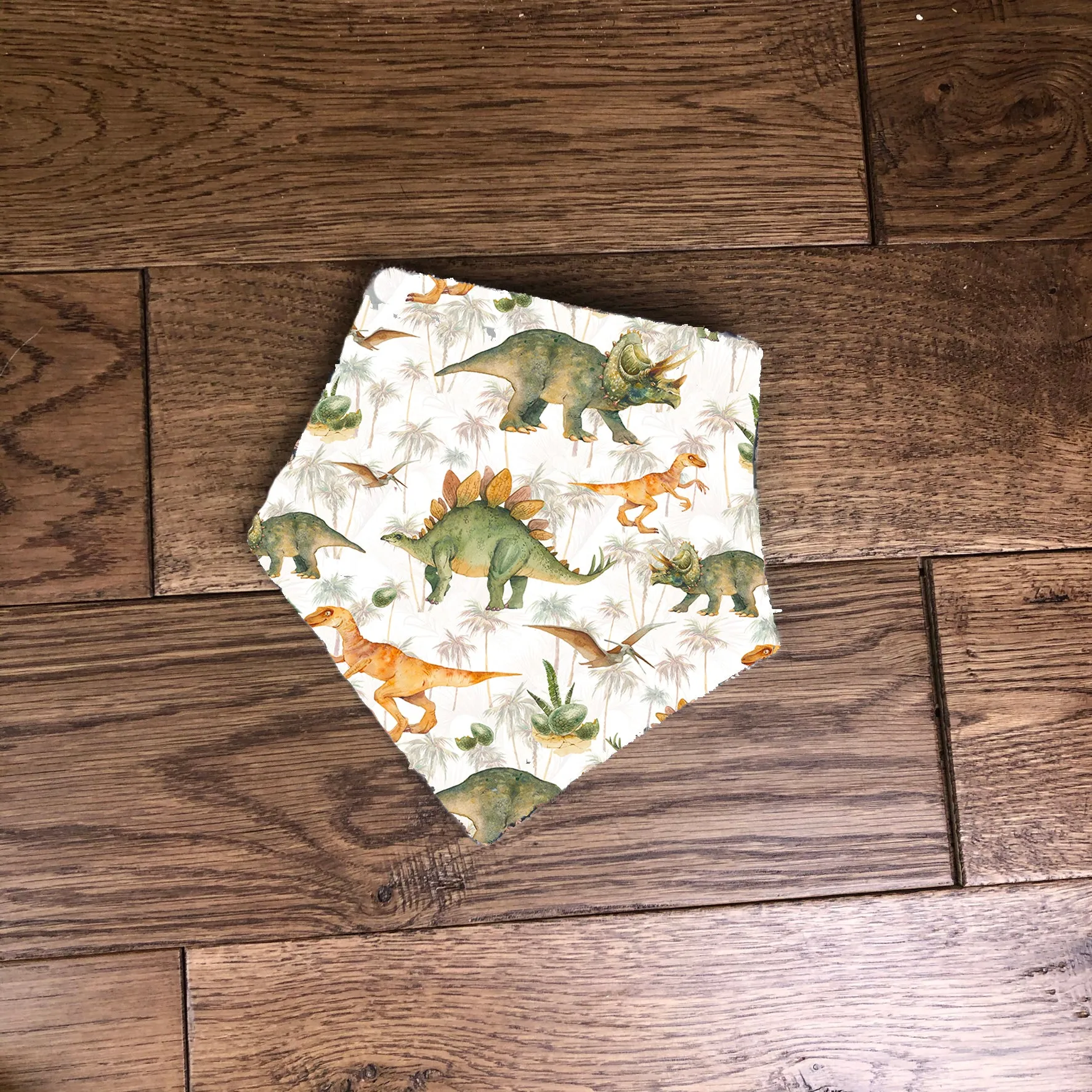 Jurassic bandana dribble bib