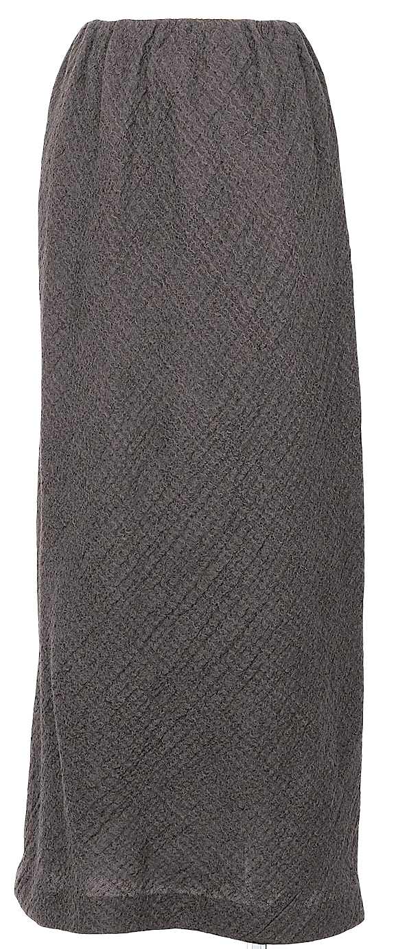 JURGEN LEHL Charcoal Grey Wool Silk Knit Design Skirt