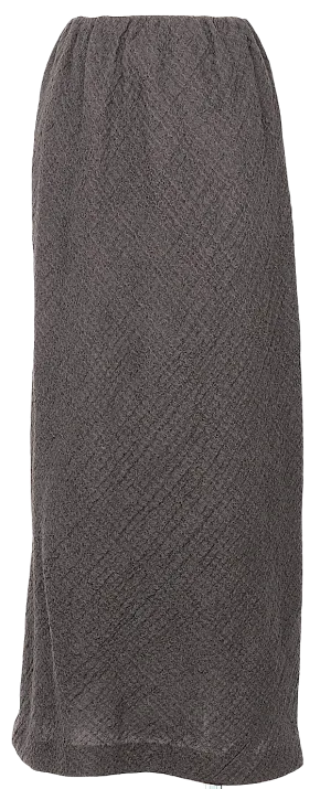 JURGEN LEHL Charcoal Grey Wool Silk Knit Design Skirt