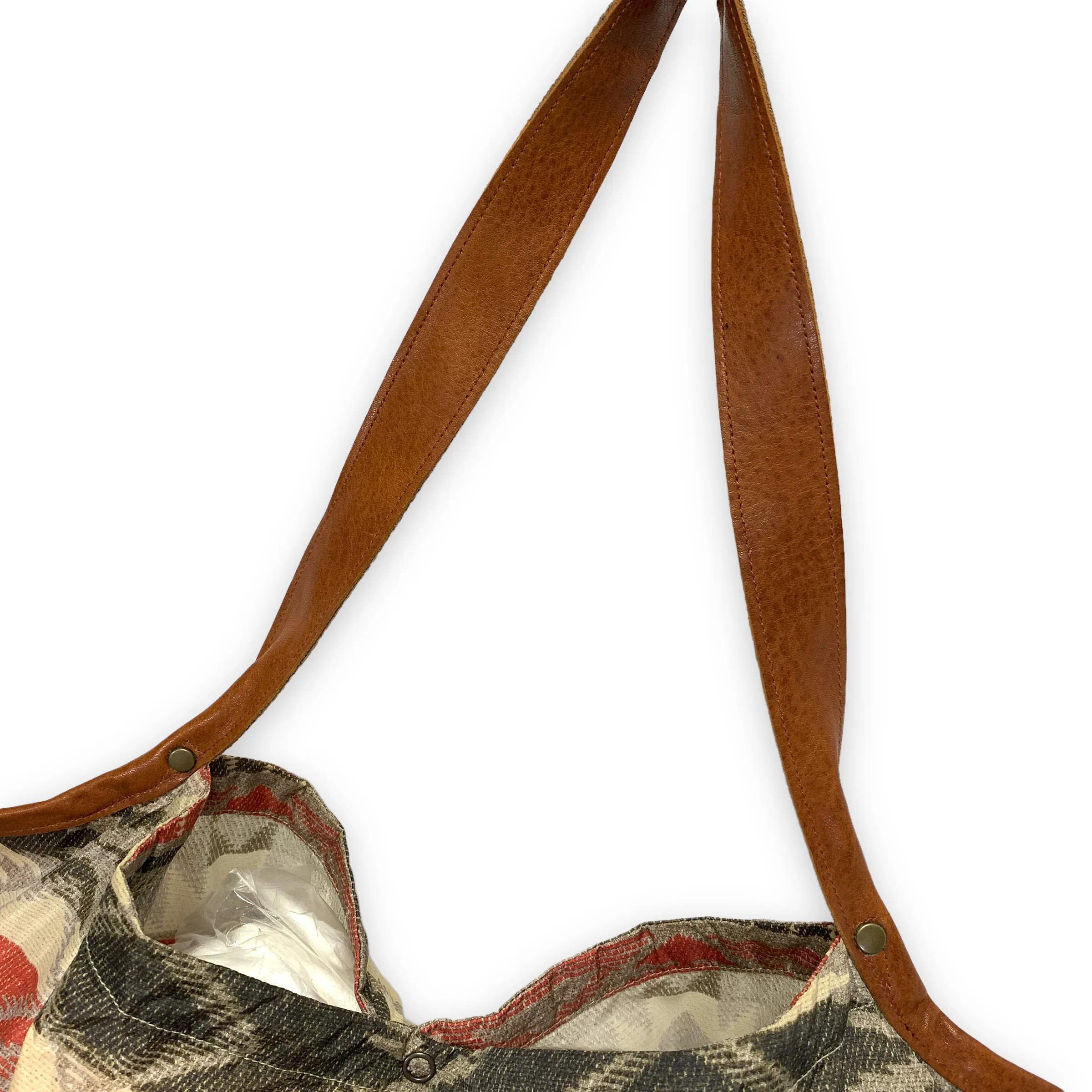 Kapital Nylon Leather Native Print Tote Bag