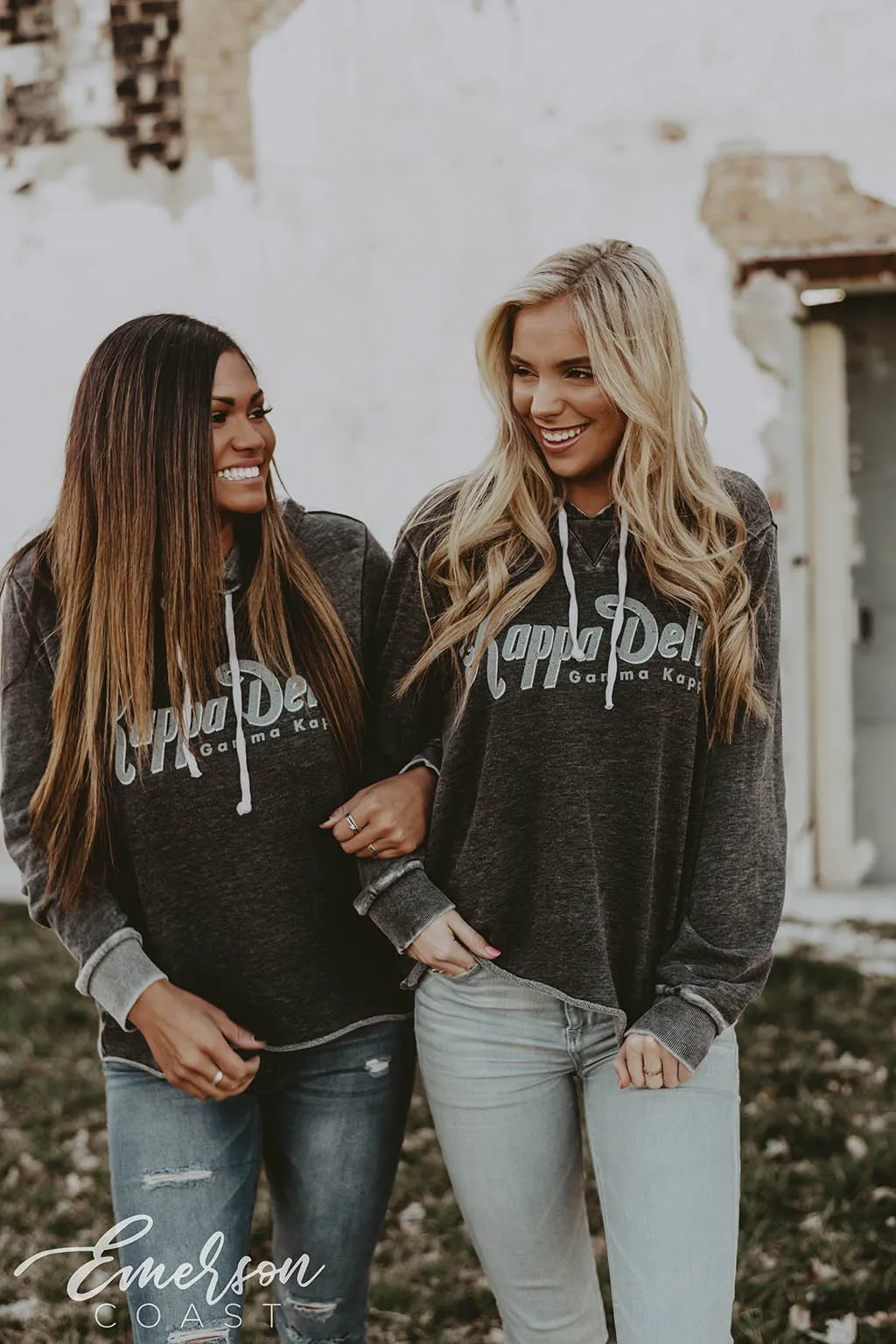 Kappa Delta Gray Distressed Hoodie