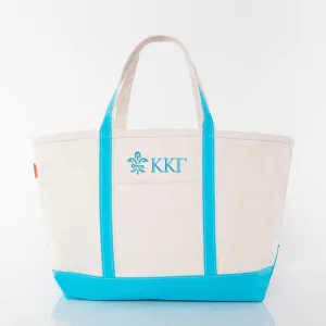 Kappa Kappa Gamma Large Canvas Tote Bag - Fleur