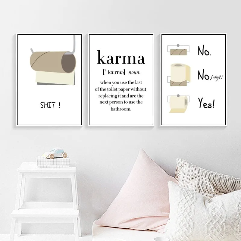 Karma Compilation of Unframed Canvas