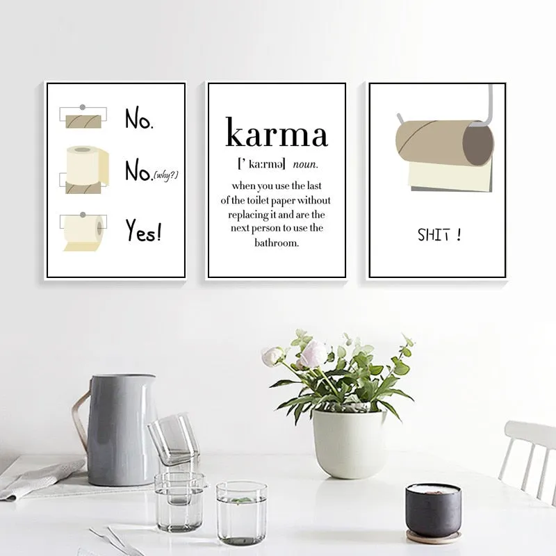 Karma Compilation of Unframed Canvas