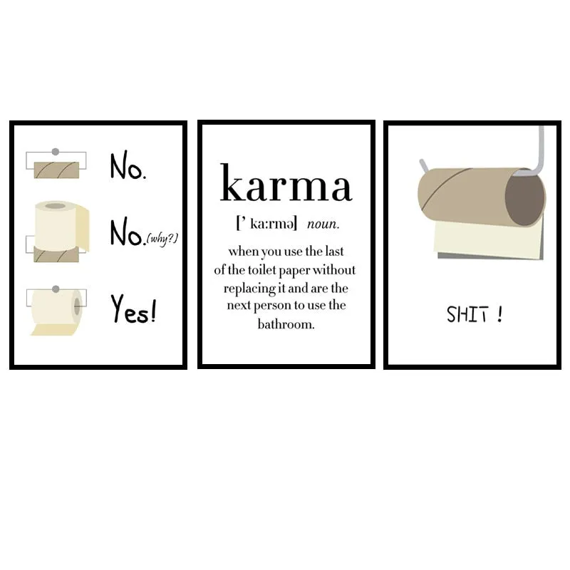 Karma Compilation of Unframed Canvas