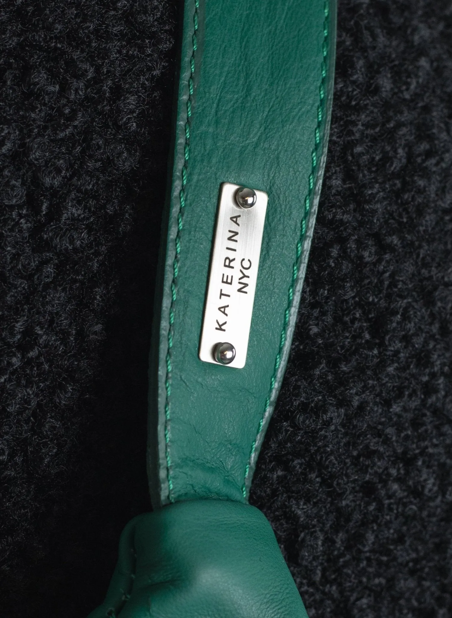 Katerina NYC - Smooth Leather Sling Bag - Emerald