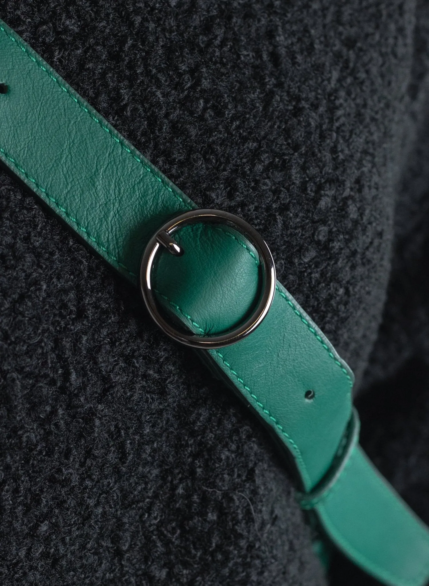 Katerina NYC - Smooth Leather Sling Bag - Emerald