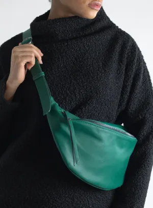 Katerina NYC - Smooth Leather Sling Bag - Emerald