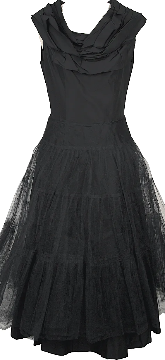 KEITA MARUYAMA Japan. Black Cutting Decoration Sleeveless Dress