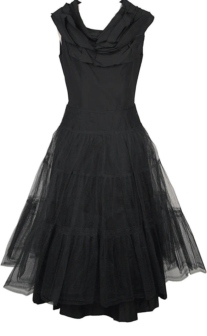 KEITA MARUYAMA Japan. Black Cutting Decoration Sleeveless Dress