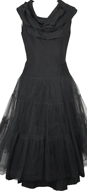 KEITA MARUYAMA Japan. Black Cutting Decoration Sleeveless Dress