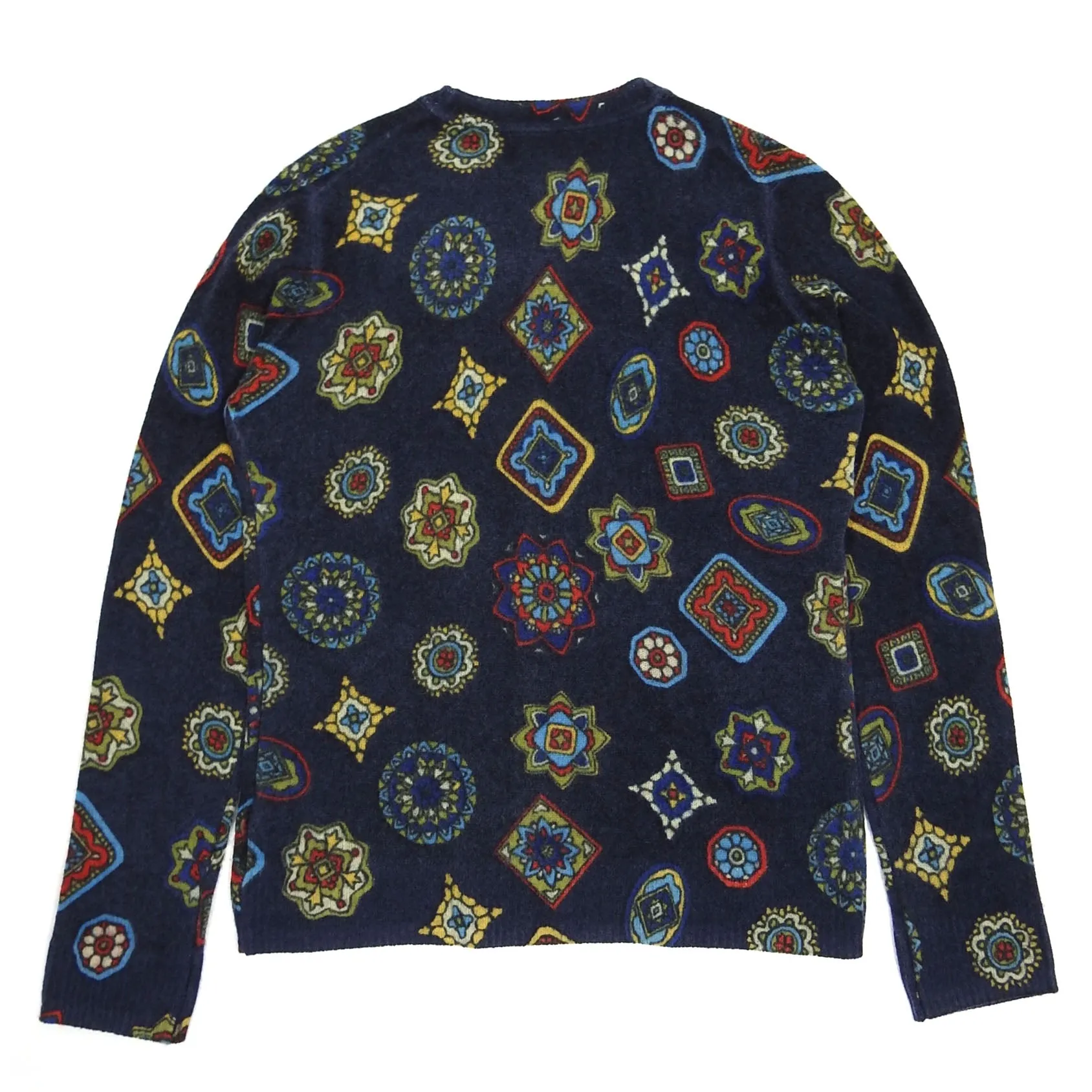 Kenzo Navy Pattern Wool Knit Small