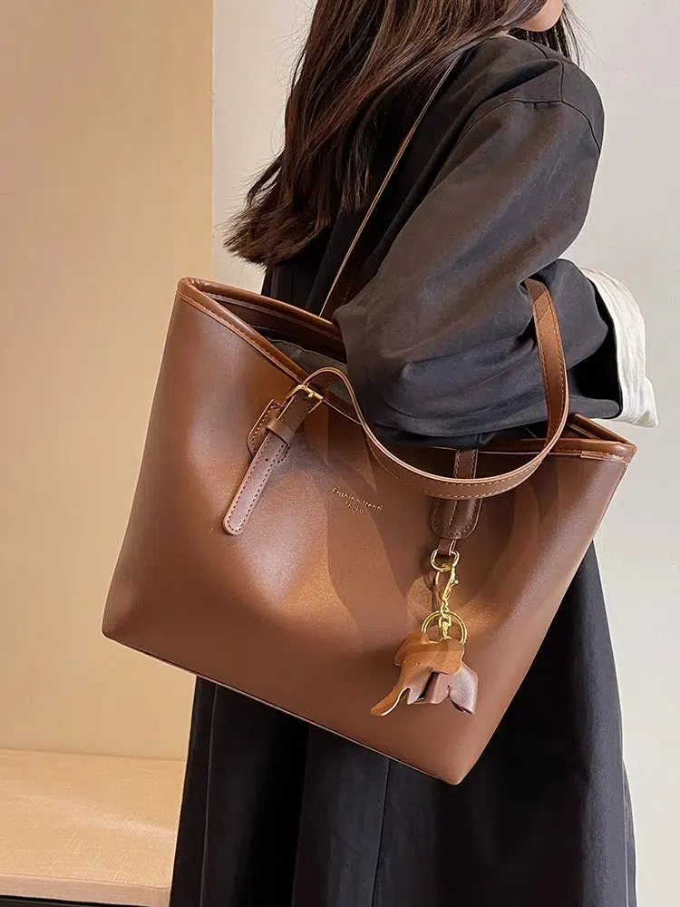 Keychain Accessory Leather Strap Tote Bag