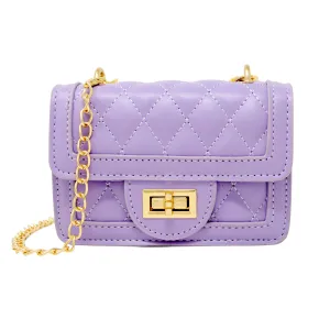 Kids Tiny Classic Quilted Mini Purse - Lavender