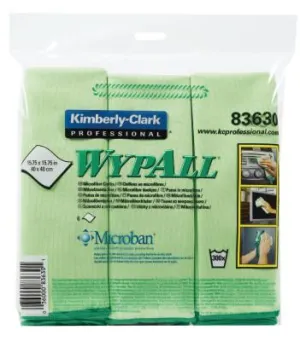 Kimberly-Clark Professional WypAll Microfiber Cloths, Green, 83630