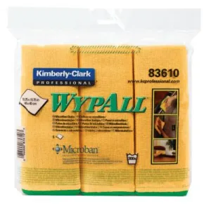 Kimberly-Clark Professional WypAll Microfiber Cloths, Yellow, 83610