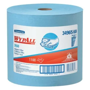 Kimberly-Clark Professional X60 Wiper, Jumbo Roll, Blue, 1,100 per roll, 34965