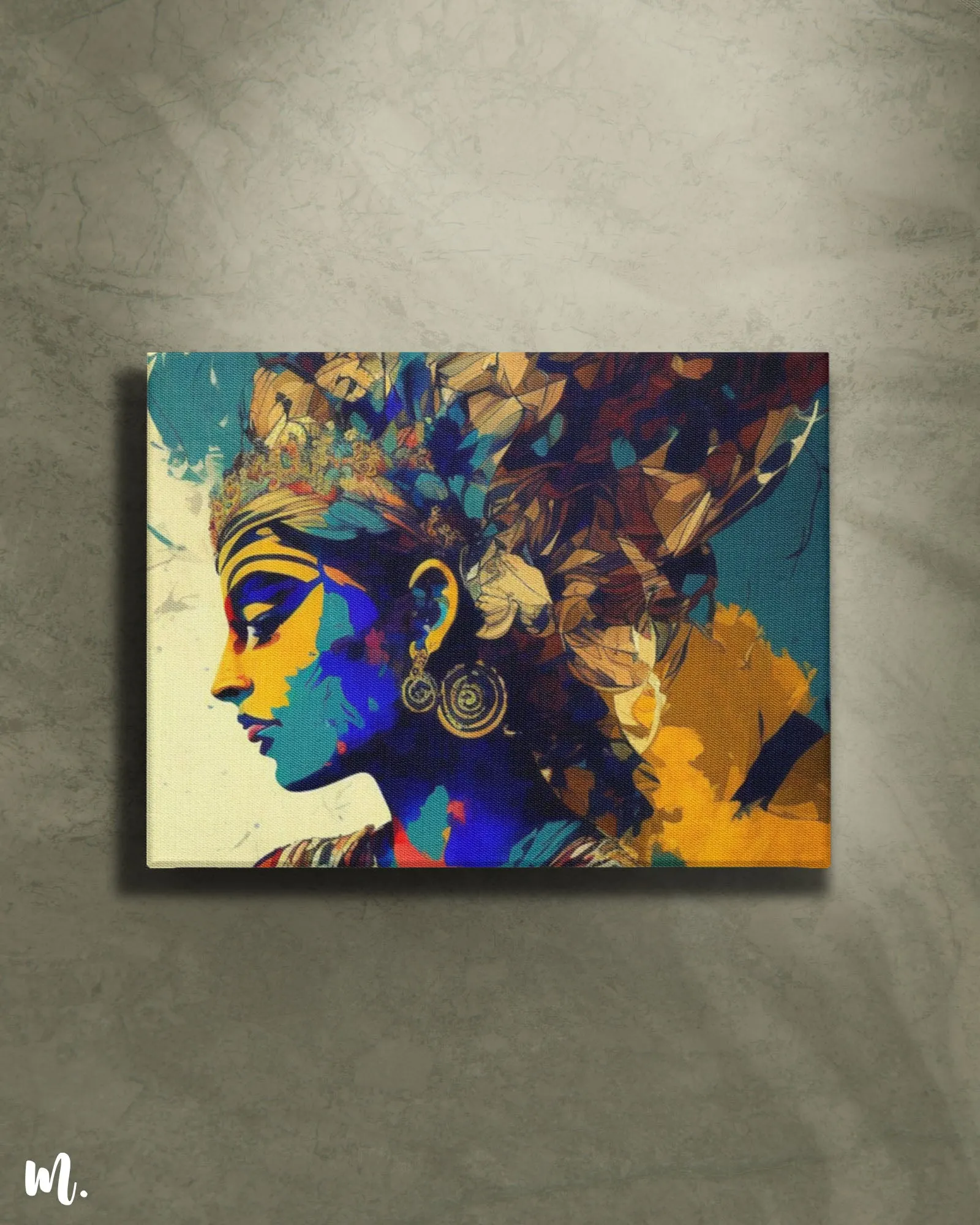 Krishna's Ethereal Aura modern canvas art