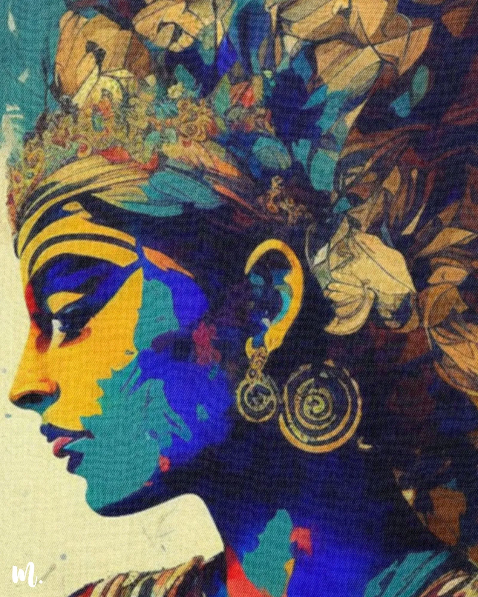 Krishna's Ethereal Aura modern canvas art